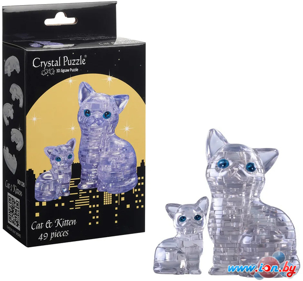 3Д-пазл Crystal Puzzle Кошка 90126 (серебристый) в Витебске