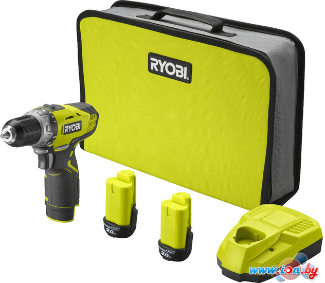 Дрель-шуруповерт Ryobi RCD1201-220S 5133005059 (с 2-мя АКБ, сумка) в Могилёве