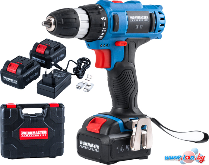 Дрель-шуруповерт WorkMaster АШ-14ЛА (с 2-мя АКБ, кейс) в Могилёве