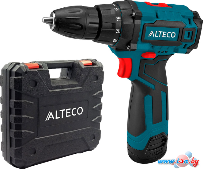 Дрель-шуруповерт Alteco CD 1210.1 Li X2 33503 (с 2-мя АКБ, кейс) в Могилёве