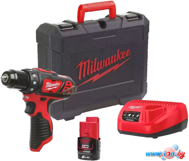 Дрель-шуруповерт Milwaukee M12 BDD-201C 4933479439 (с 1-м АКБ, кейс) в Витебске