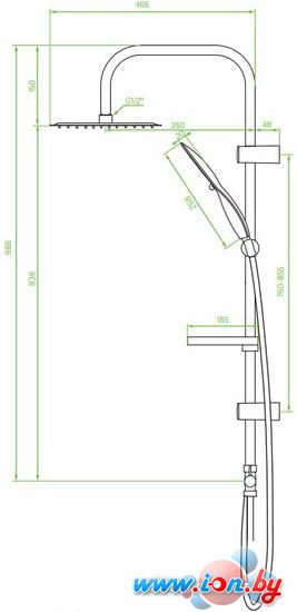 Душевая система  Laveo Fino PL2 70OX в Гомеле