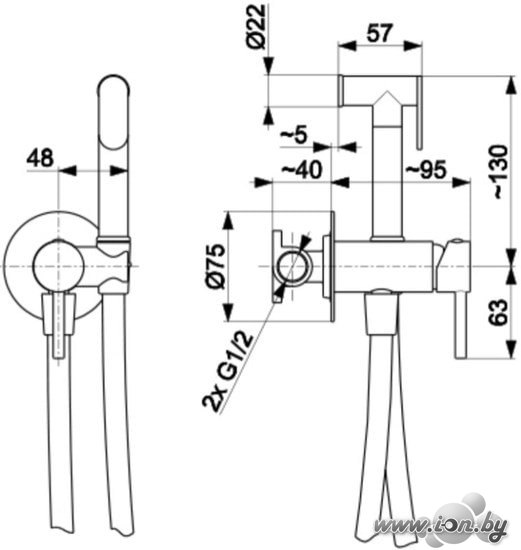 Гигиенический душ Armatura Moza 5039-512-81 в Могилёве