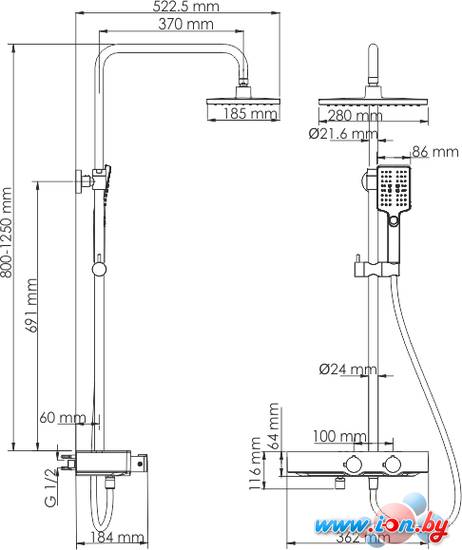 Душевая система Wasserkraft A11301 в Бресте