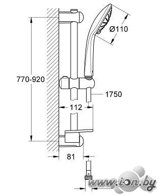 Душевой гарнитур  Grohe Euphoria 110 Massage 27226001 (хром) в Могилёве