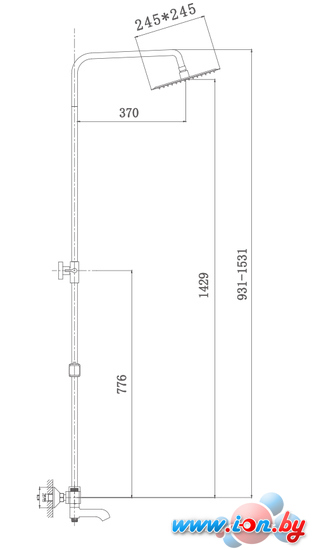 Душевая система  Haiba HB2422 (хром) в Гомеле