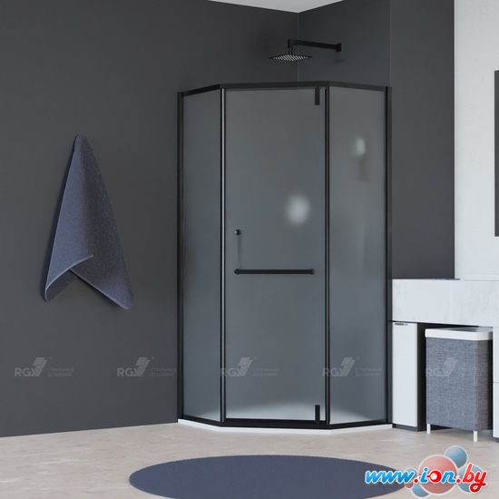 Душевой уголок RGW HO-084B 350608499-24 90x90 (черный/матовое-сатинат стекло) в Могилёве