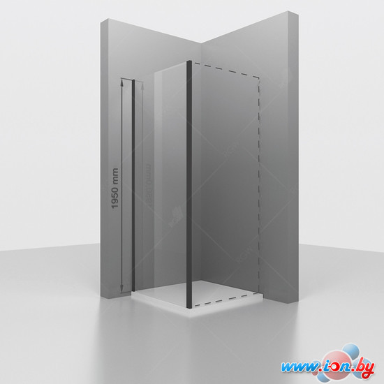 Душевая стенка RGW Z-050-2B 352205211-14 110 (черный/прозрачное стекло) в Могилёве