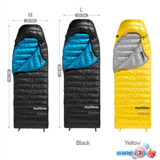 Спальный мешок Naturehike CW400 NH18C400-D (M, желтый) в Могилёве