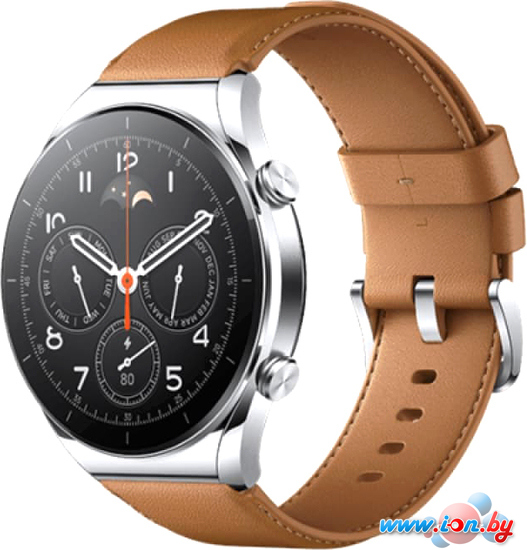 Умные часы Xiaomi Watch S1 (серебристый/коричневый, международная версия) в Бресте