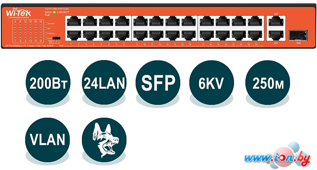 Неуправляемый коммутатор Wi-Tek WI-PS526GH в Могилёве