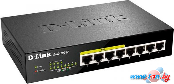 Неуправляемый коммутатор D-Link DGS-1008P/F1A в Гомеле