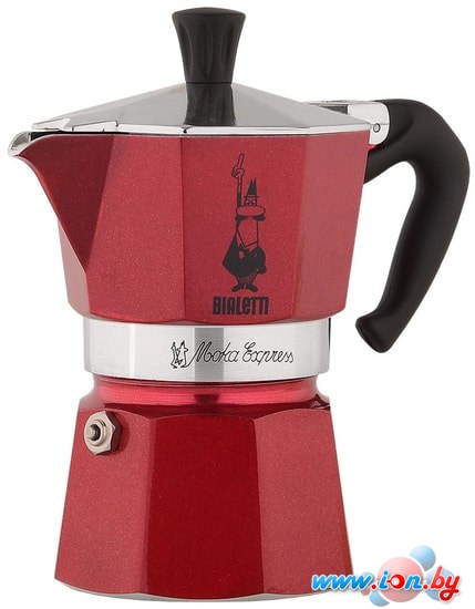 Гейзерная кофеварка Bialetti Moka Express (3 порции, красный) в Витебске