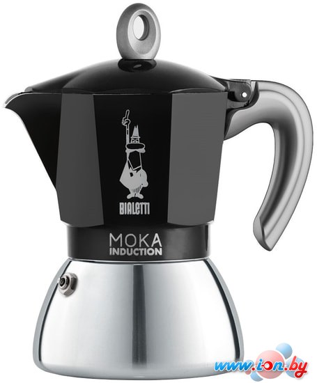 Гейзерная кофеварка Bialetti Moka Induction 2021 (4 порции, черный) в Могилёве