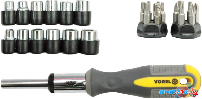 Набор отвертка с битами и головками Vorel CrV 60975 (29 предметов) в Могилёве