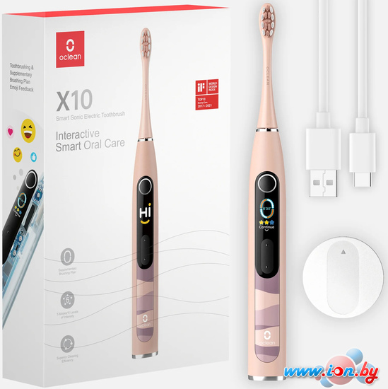 Электрическая зубная щетка Oclean X10 Smart Electric Toothbrush (розовый) в Бресте