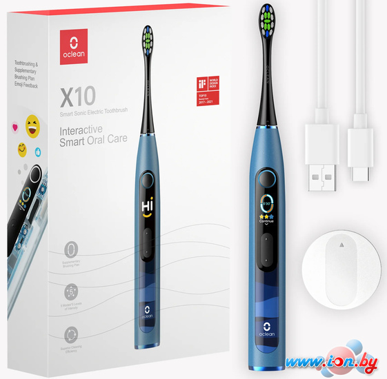 Электрическая зубная щетка Oclean X10 Smart Electric Toothbrush (синий) в Могилёве