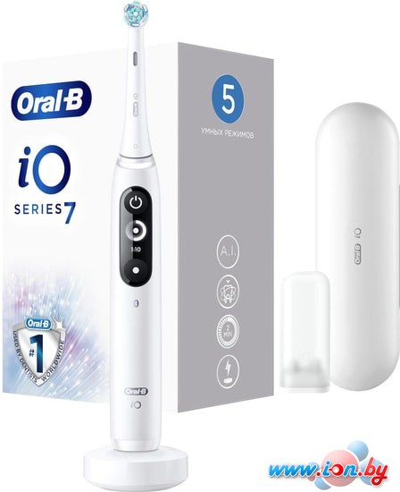 Электрическая зубная щетка Oral-B iO 7 (белый) в Гомеле