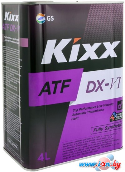 Трансмиссионное масло Kixx ATF DX-VI 4л в Бресте