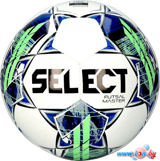 Футзальный мяч Select Futsal Master Grain V22 Fifa Basic (4 размер, белый/синий/зеленый) в Могилёве