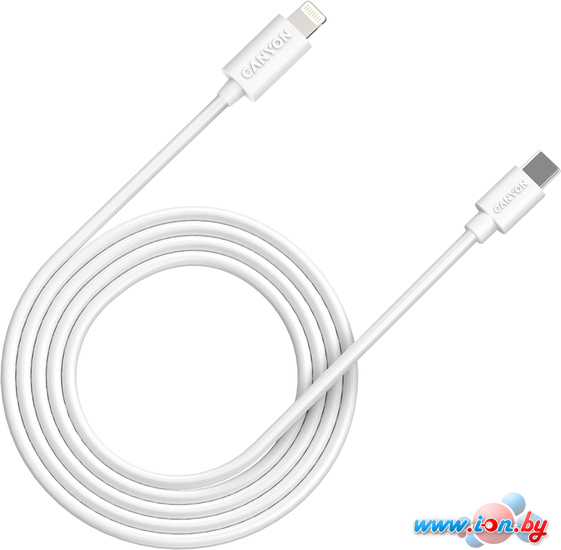 Кабель Canyon СFI-12 CNE-CFI12W USB Type-C - Lightning (2 м, белый) в Минске