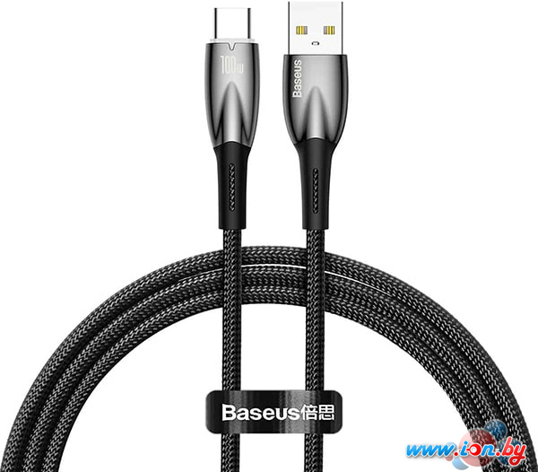 Кабель Baseus Glimmer Series Fast Charging Data Cable USB Type-A - Type-C 100W CADH000501 (2 м, черный) в Гродно