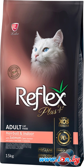 Сухой корм для кошек Reflex Plus Hairball с лососем и курицей (15 кг) в Гомеле