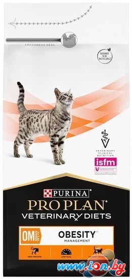Сухой корм для кошек Pro Plan Veterinary Diets OM St/Ox (с низкой калорийностью для снижения избыточной массы тела) 1.5 кг в Могилёве