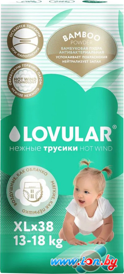 Трусики-подгузники Lovular Bamboo XL 13-18 кг 429584 (38 шт) в Могилёве