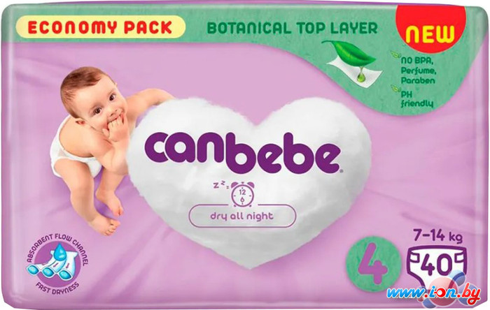 Подгузники Canbebe 4 7-14 кг (40 шт) в Гомеле