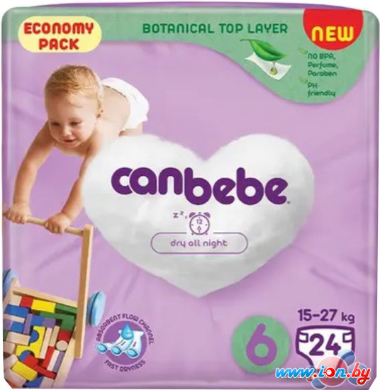 Подгузники Canbebe 6 15-27 кг (24 шт) в Могилёве