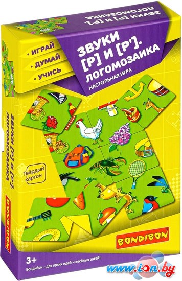 Развивающая игра Bondibon Логомозаика. Звуки Р и Р ВВ3919 в Гродно