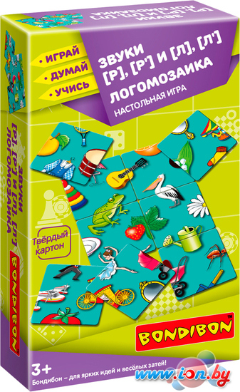 Развивающая игра Bondibon Логомозаика. ЗВУКИ [Р], [Р] и [Л], [Л] ВВ4251 в Гомеле