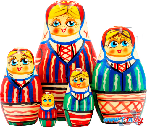 Развивающая игра Брестская Фабрика Сувениров В белорусском традиционном платье с орнаментом (набор 5 шт) в Могилёве