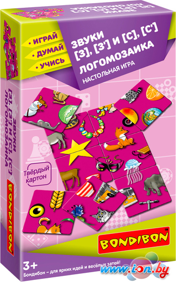 Развивающая игра Bondibon Логомозаика. Звуки [З], [З] и [С], [С] ВВ4249 в Гомеле