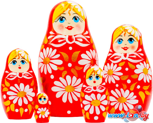 Развивающая игра Брестская Фабрика Сувениров В красном наряде с ромашками (набор 5 шт) в Могилёве