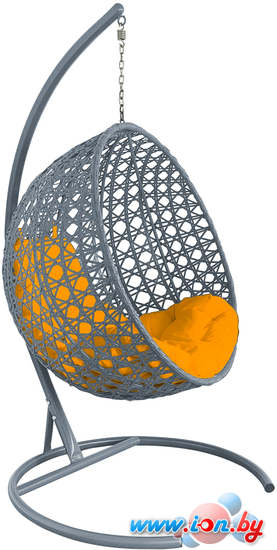 Подвесное кресло M-Group Круг Люкс 11060311 (серый ротанг/желтая подушка) в Гомеле