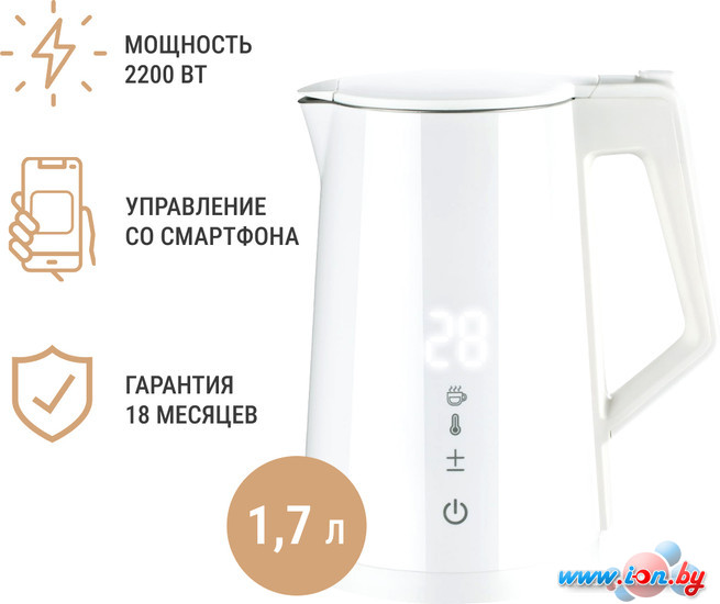 Электрический чайник TECHNO D3815ES (белый) в Бресте