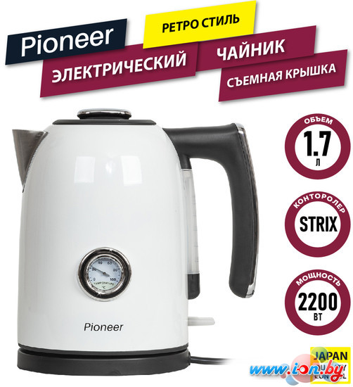 Электрический чайник Pioneer KE560M (белый) в Минске