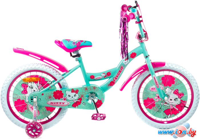 Детский велосипед Favorit Kitty 18 KIT-18GN (розовый/бирюзовый) в Могилёве