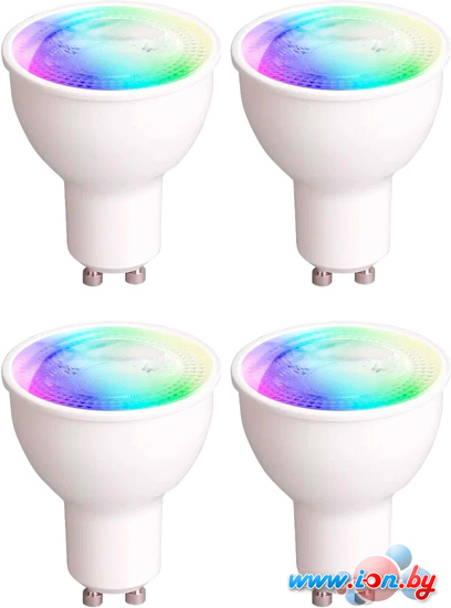 Светодиодная лампочка Yeelight Smart Bulb W1 Multicolor YGYC0120004WTEU GU10 4.5 Вт (4 шт) в Гродно