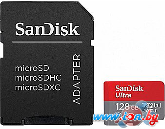 Карта памяти SanDisk Ultra SDSQUAB-128G-GN6MA 128GB (с адаптером) в Могилёве