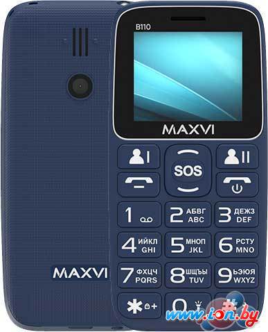 Кнопочный телефон Maxvi B110 (синий) в Могилёве