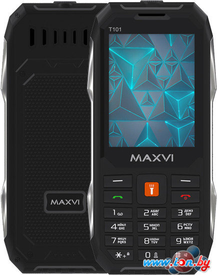 Кнопочный телефон Maxvi T101 (черный) в Гомеле