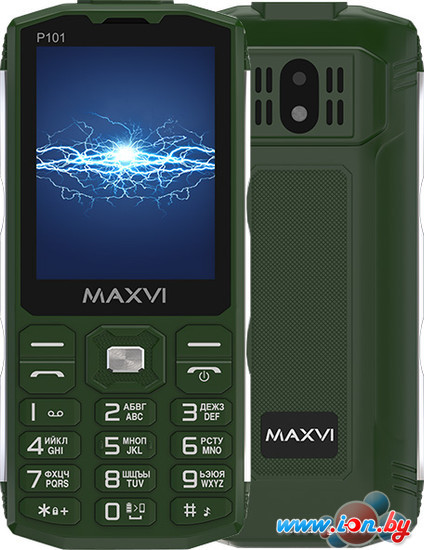 Кнопочный телефон Maxvi P101 (зеленый) в Бресте