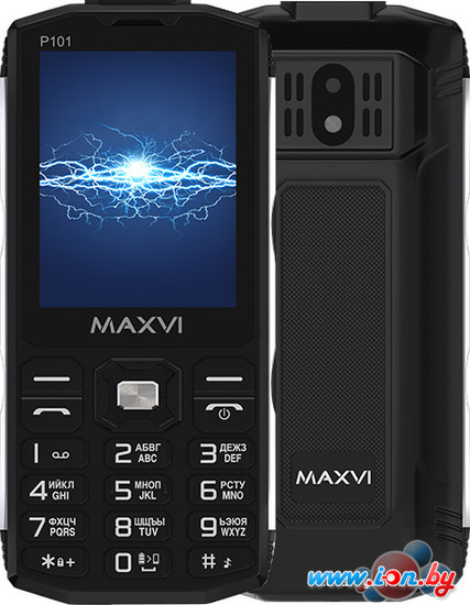 Кнопочный телефон Maxvi P101 (черный) в Бресте