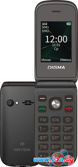 Кнопочный телефон Digma Vox FS241 (черный) в Могилёве