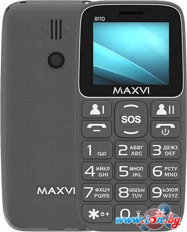 Кнопочный телефон Maxvi B110 (серый) в Могилёве