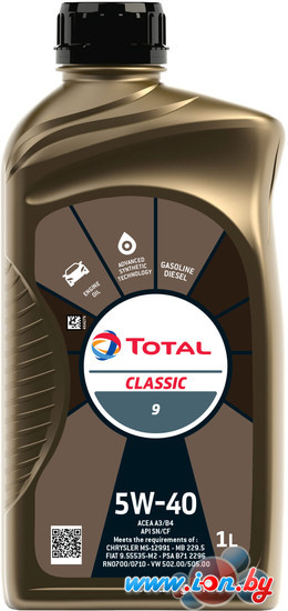 Моторное масло Total Classic 9 5W-40 1л в Бресте