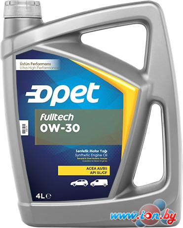 Моторное масло Opet Fulltech 0W30 4л в Гомеле